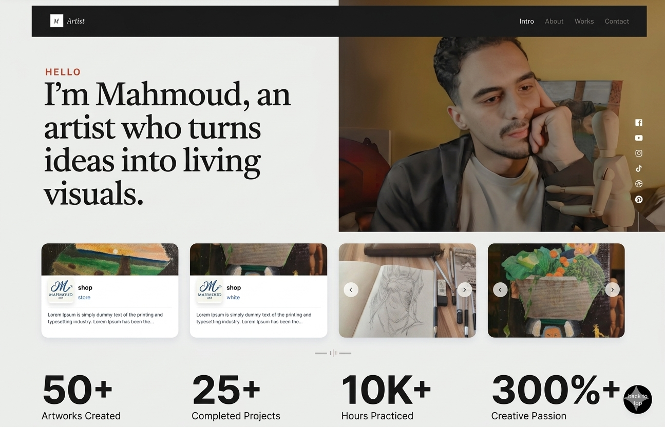 Full-Stack Creative Portfolio with Custom CMS